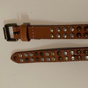 Studded Camel Belt